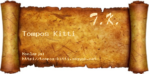 Tompos Kitti névjegykártya